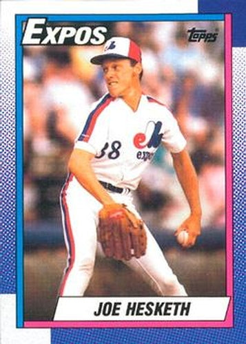 #24 Joe Hesketh - Montreal Expos - 1990 O-Pee-Chee Baseball