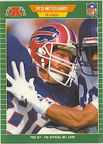 #24 Pete Metzelaars - Buffalo Bills - 1989 Pro Set Football