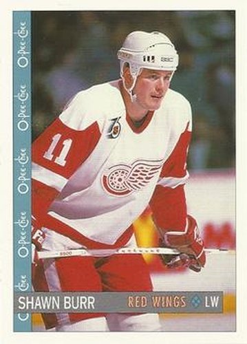 #24 Shawn Burr - Detroit Red Wings - 1992-93 O-Pee-Chee Hockey