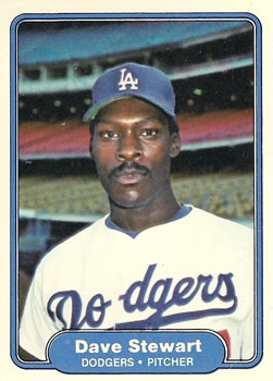 #24 Dave Stewart - Los Angeles Dodgers - 1982 Fleer Baseball