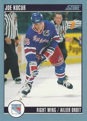 #24 Joey Kocur - New York Rangers - 1992-93 Score Canadian Hockey
