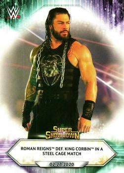 #24 Roman Reigns def. King Corbin in a Steel Cage Match - 2021 Topps WWE Wrestling