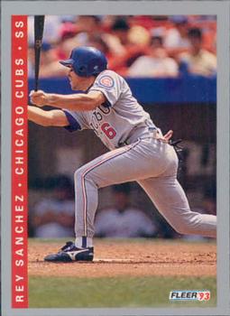 #24 Rey Sanchez - Chicago Cubs - 1993 Fleer Baseball