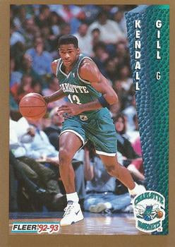 #24 Kendall Gill - Charlotte Hornets - 1992-93 Fleer Basketball