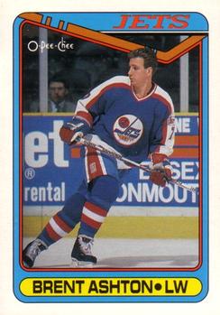 #24 Brent Ashton - Winnipeg Jets - 1990-91 O-Pee-Chee Hockey