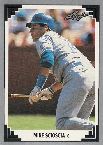 #24 Mike Scioscia - Los Angeles Dodgers - 1991 Leaf Baseball
