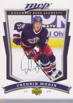 #24 Fredrik Modin - Columbus Blue Jackets - 2007-08 Upper Deck MVP Hockey