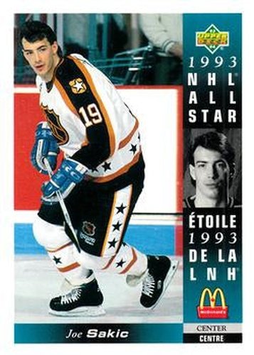 #McD-24 Joe Sakic - Quebec Nordiques - 1993-94 Upper Deck McDonald's Hockey