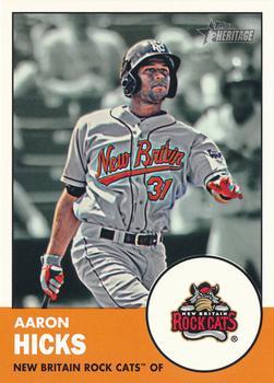 #24 Aaron Hicks - New Britain Rock Cats - 2012 Topps Heritage Minor League Baseball