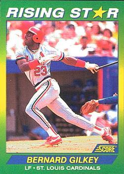 #24 Bernard Gilkey - St. Louis Cardinals - 1992 Score 100 Rising Stars Baseball