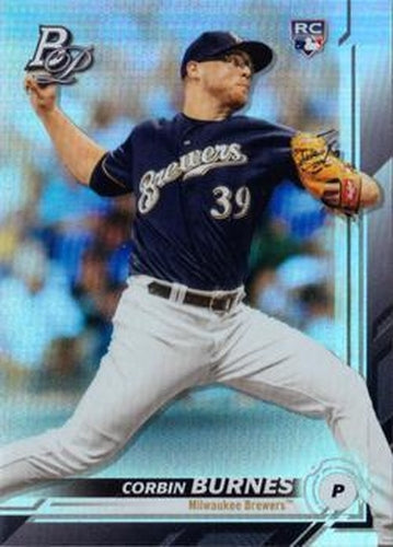 #24 Corbin Burnes - Milwaukee Brewers - 2019 Bowman Platinum Baseball