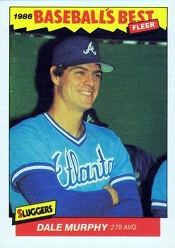 #24 Dale Murphy - Atlanta Braves - 1986 Fleer Baseball's Best Sluggers vs. Pitchers Baseball