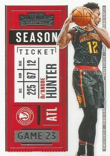 #24 De'Andre Hunter - Atlanta Hawks - 2020-21 Panini Contenders Basketball