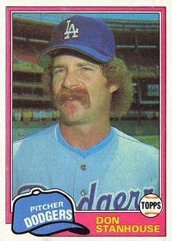 #24 Don Stanhouse - Los Angeles Dodgers - 1981 Topps Baseball
