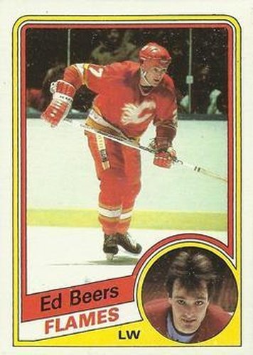 #24 Ed Beers - Calgary Flames - 1984-85 Topps Hockey