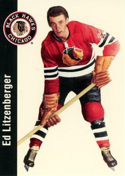 #24 Ed Litzenberger - Chicago Blackhawks - 1994 Parkhurst Missing Link 1956-57 Hockey