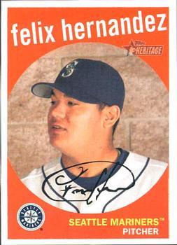#24 Felix Hernandez - Seattle Mariners - 2008 Topps Heritage Baseball