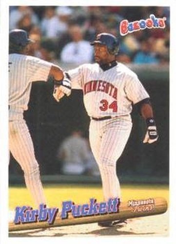 #24 Kirby Puckett - Minnesota Twins - 1996 Bazooka Baseball
