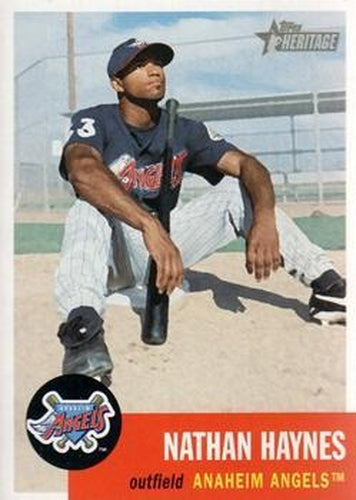 #24 Nathan Haynes - Anaheim Angels - 2002 Topps Heritage Baseball