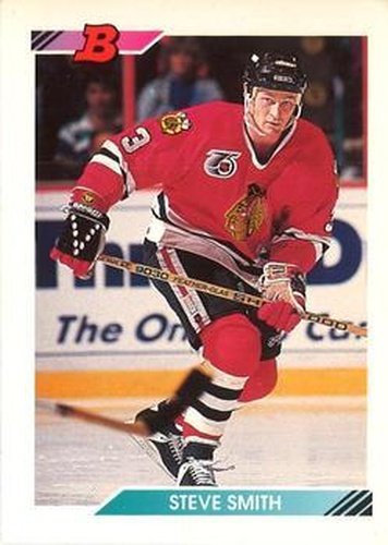 #24 Steve Smith - Chicago Blackhawks - 1992-93 Bowman Hockey