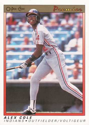#24 Alex Cole - Cleveland Indians - 1991 O-Pee-Chee Premier Baseball