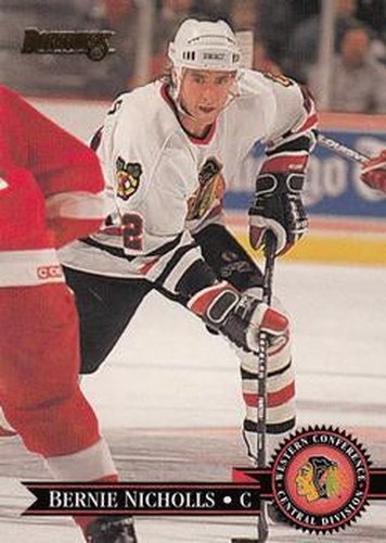 #24 Bernie Nicholls - Chicago Blackhawks - 1995-96 Donruss Hockey
