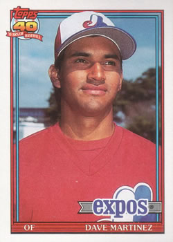 #24 Dave Martinez - Montreal Expos - 1991 Topps Baseball