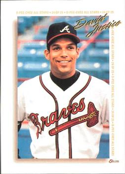 #24 David Justice - Atlanta Braves - 1994 O-Pee-Chee Baseball - All-Star Redemptions