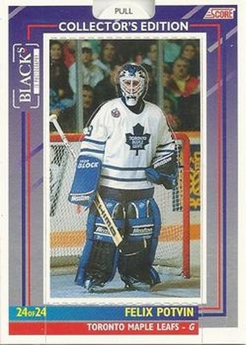 #24 Felix Potvin - Toronto Maple Leafs - 1993-94 Black's Score Toronto Maple Leafs Hockey
