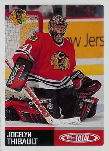 #24 Jocelyn Thibault - Chicago Blackhawks - 2002-03 Topps Total Hockey