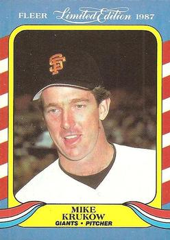 #24 Mike Krukow - San Francisco Giants - 1987 Fleer Limited Edition Baseball