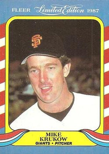 #24 Mike Krukow - San Francisco Giants - 1987 Fleer Limited Edition Baseball