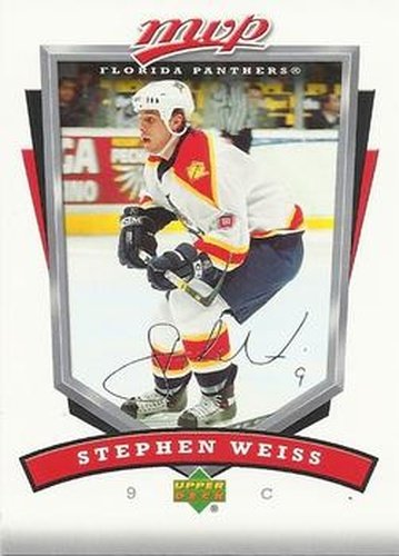 #124 Stephen Weiss - Florida Panthers - 2006-07 Upper Deck MVP Hockey