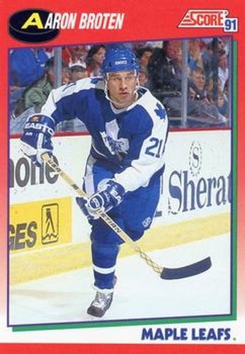 #250 Aaron Broten - Toronto Maple Leafs - 1991-92 Score Canadian Hockey