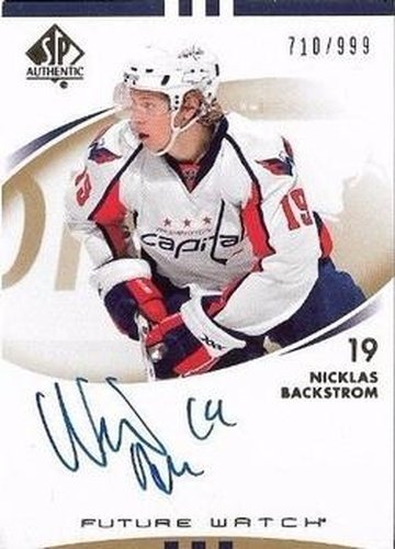 #250 Nicklas Backstrom - Washington Capitals - 2007-08 SP Authentic Hockey