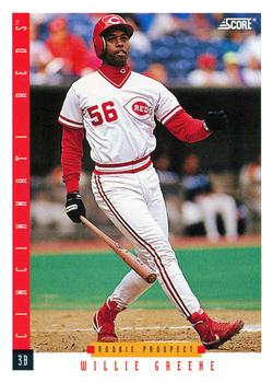 #250 Willie Greene - Cincinnati Reds - 1993 Score Baseball