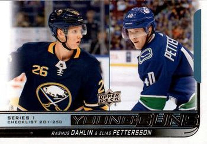 #250 Rasmus Dahlin / Elias Pettersson - Buffalo Sabres / Vancouver Canucks - 2018-19 Upper Deck Hockey