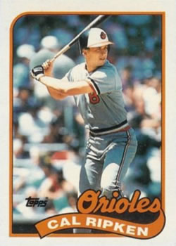 #250 Cal Ripken - Baltimore Orioles - 1989 Topps Baseball