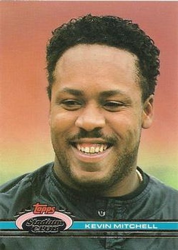 #250 Kevin Mitchell - San Francisco Giants - 1991 Stadium Club Baseball
