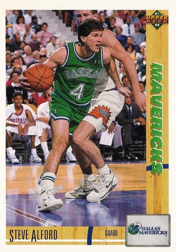 #250 Steve Alford - Dallas Mavericks - 1991-92 Upper Deck Basketball