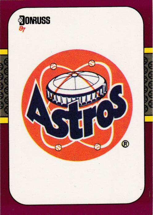 #250 Astros Logo/Checklist - Houston Astros - 1987 Donruss Opening Day Baseball