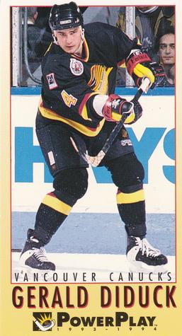 #250 Gerald Diduck - Vancouver Canucks - 1993-94 Fleer PowerPlay Hockey