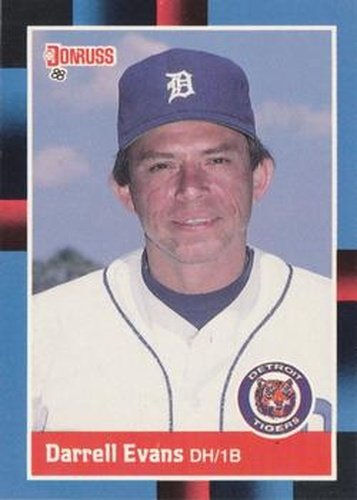 #250 Darrell Evans - Detroit Tigers - 1988 Donruss Baseball