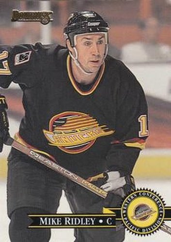 #250 Mike Ridley - Vancouver Canucks - 1995-96 Donruss Hockey