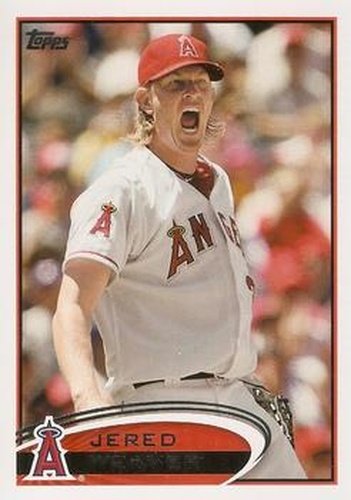 #250 Jered Weaver - Los Angeles Angels - 2012 Topps Baseball