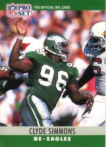 #250 Clyde Simmons - Philadelphia Eagles - 1990 Pro Set Football