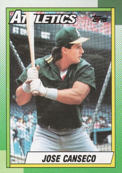 #250 Jose Canseco - Oakland Athletics - 1990 Topps Baseball