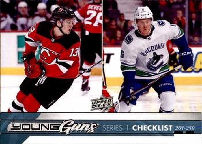 #250 Nico Hischier / Brock Boeser - New Jersey Devils / Vancouver Canucks - 2017-18 Upper Deck Hockey