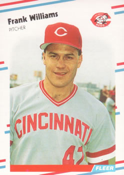 #250 Frank Williams - Cincinnati Reds - 1988 Fleer Baseball
