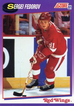 #250 Sergei Fedorov - Detroit Red Wings - 1991-92 Score American Hockey